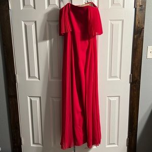 Halston Heritage Fuchsia Pleated Jumpsuit